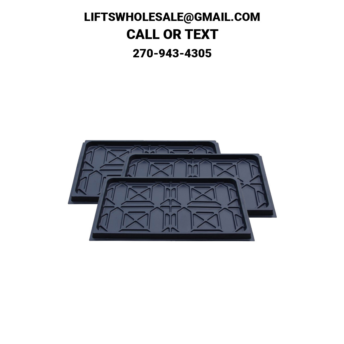 New Tuxedo Parking Lift Drip Trays - 3 Pack WL8K-DS/DX-DT (WL8K-B) 37" x 24"