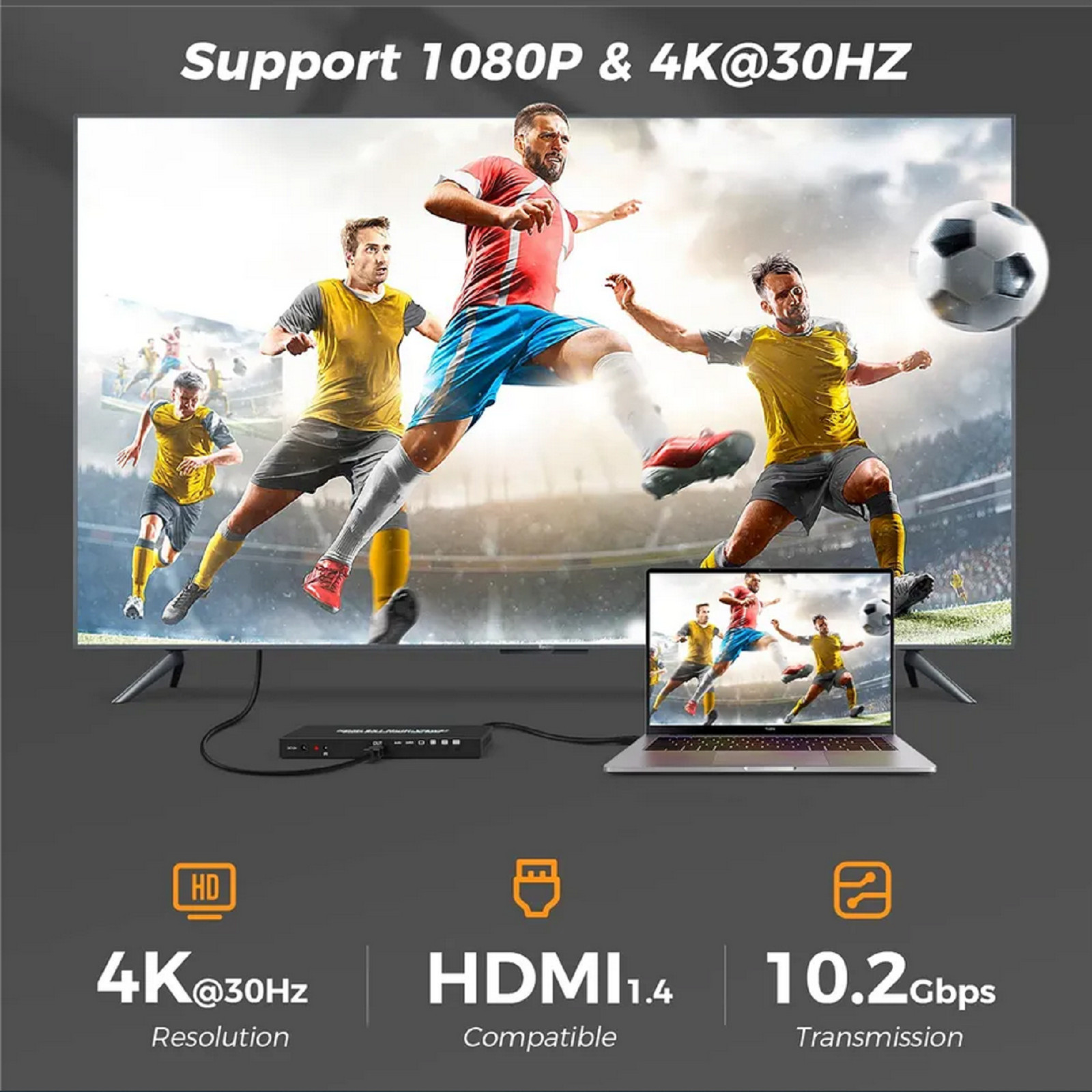 HDMI-Compatible Multiviewer Splitter 4K 8 In 1 Out Screen Multi Viewer Connector