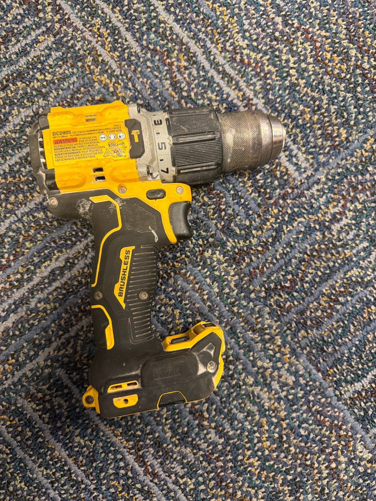 DEWALT DCD805 20V Hammer Drill/Driver Brushless 1/2" Keyless TOOL ONLY