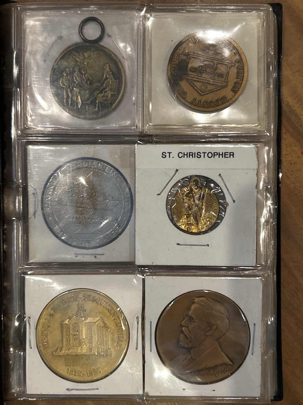 Lot of 24 Vintage Tokens Medals Transit Trade Religious Exonumia Estate
