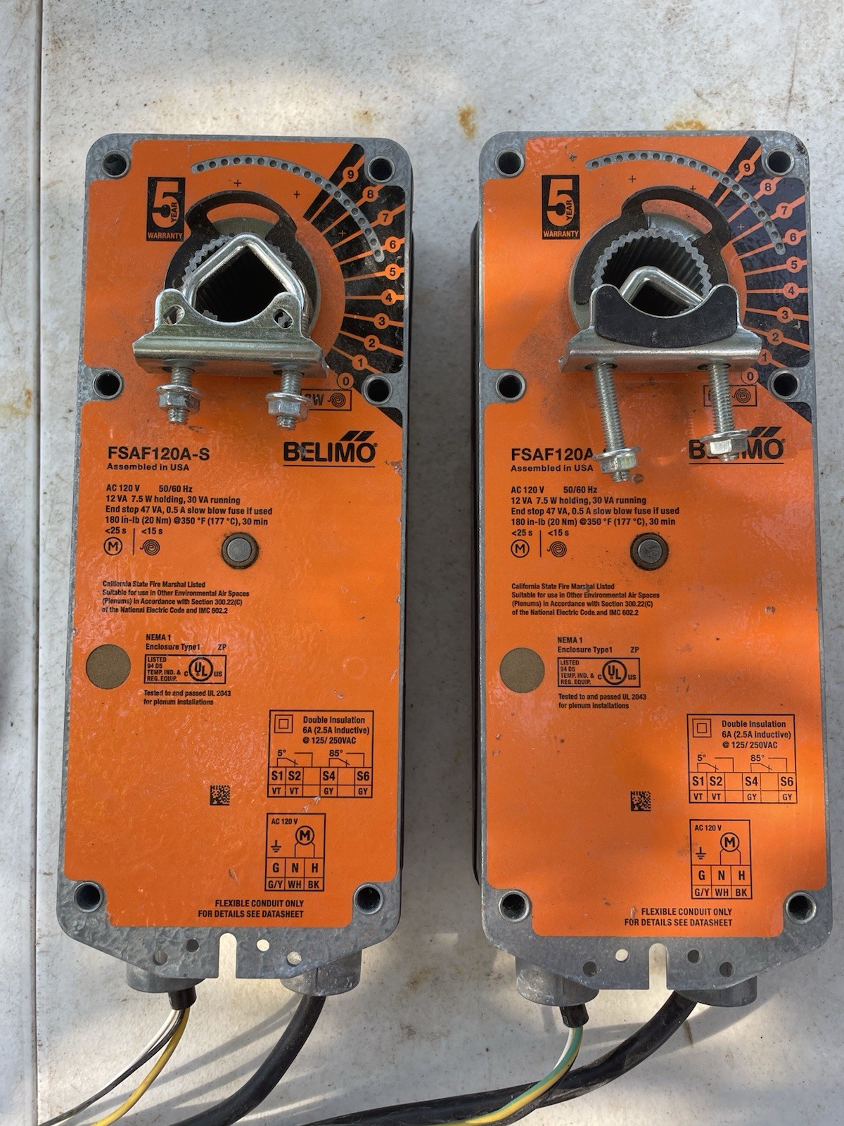 Belimo FSAF120A-S (MPN FSAF120A-S) HVAC Damper Actuator 120V Corded