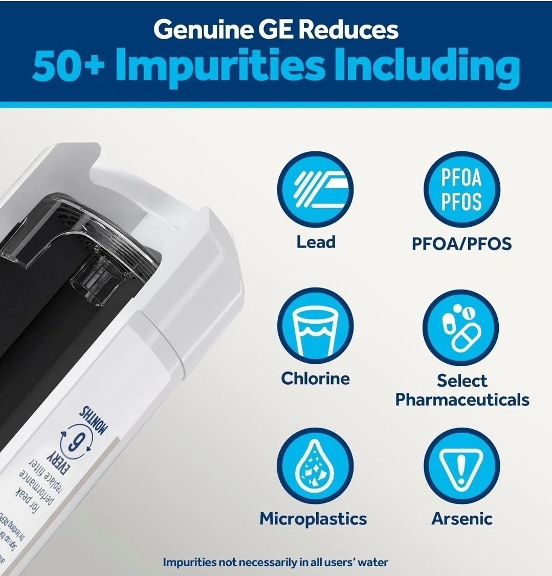 GE XWFE Water Filter - White Genuine Refrigerator Replacement Filter NEW