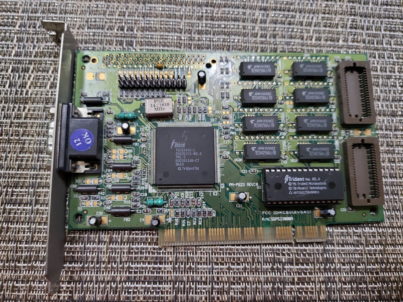 55P523000A PM-P523 TRIDENT MICROSYSTEMS PCI VIDEO CARD TRIDENT TGUI9440 B37581.1