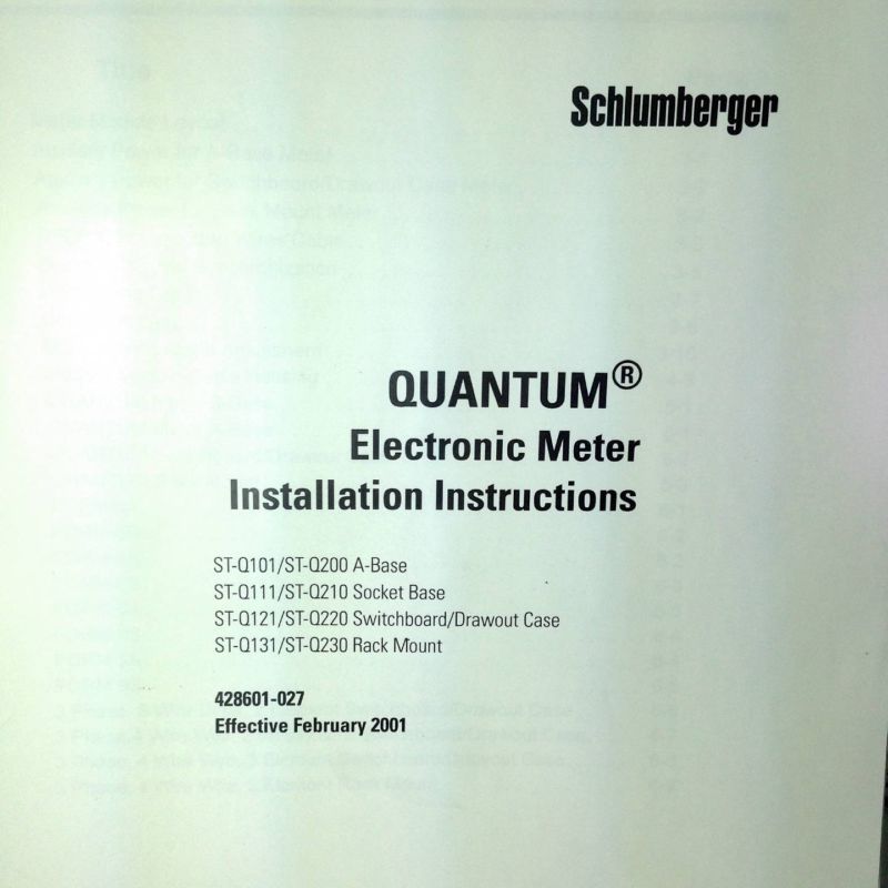 Quantum Schlumberger multifunction polyphase meter 49A 120 volt class 10