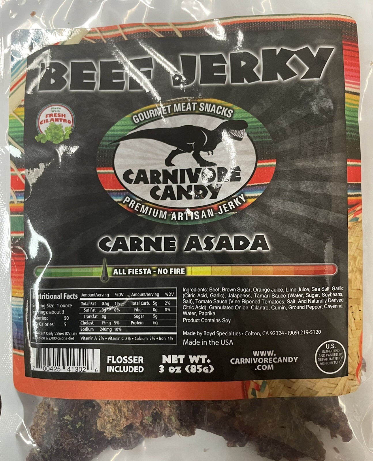 Beef Jerky Brisket 3oz. Carnivore Candy, Choose your FLAVOR