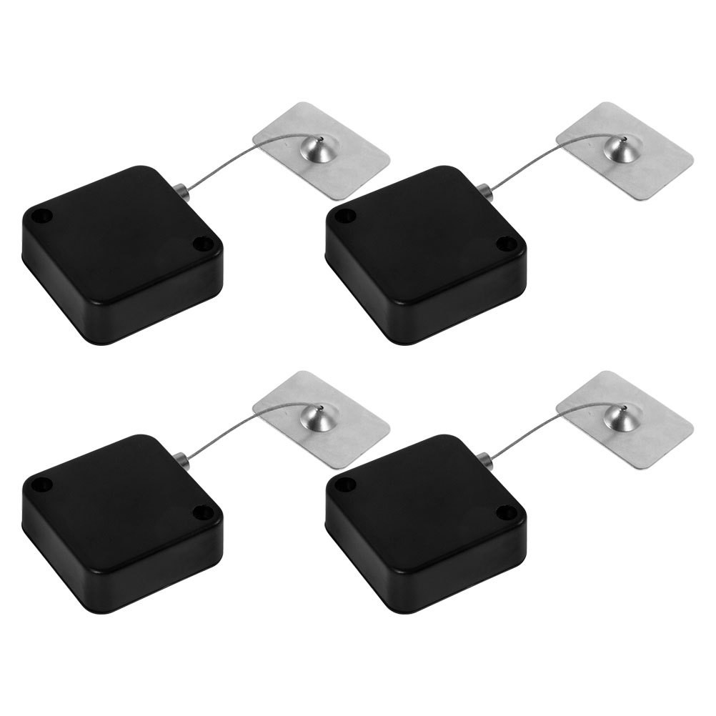 4 Pcs Retractable Security Cable Tv Remote Tether Anti-theft Wire Lock for