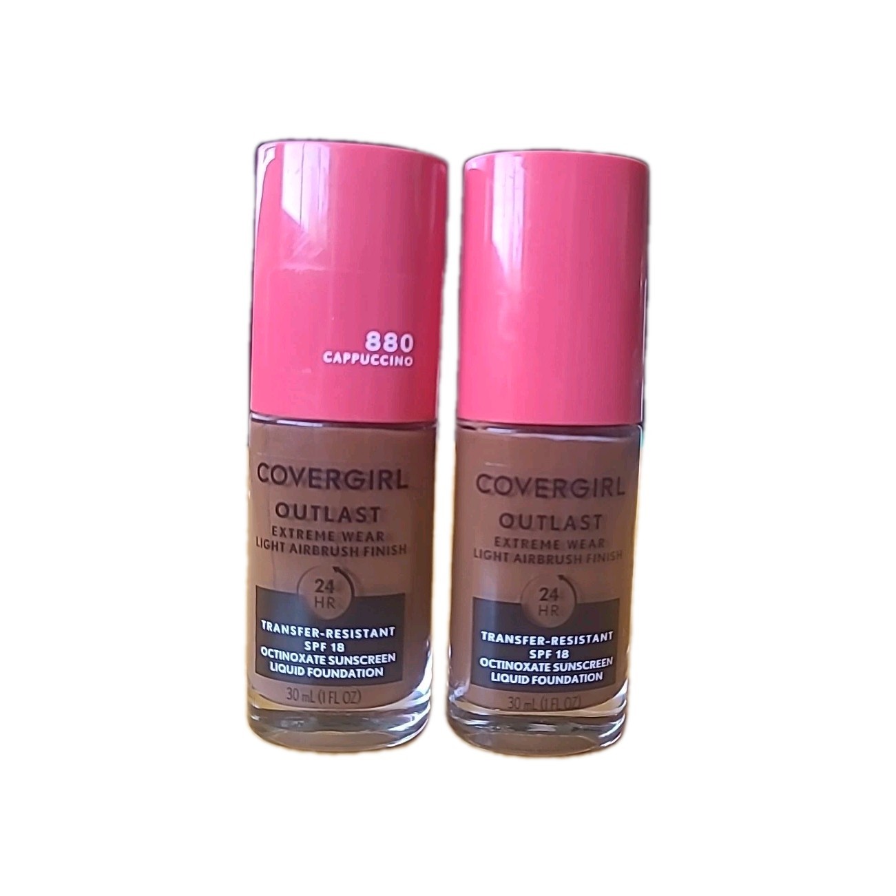 2 CoverGirl Outlast Extreme Wear Liquid Foundation #880 Cappuccino