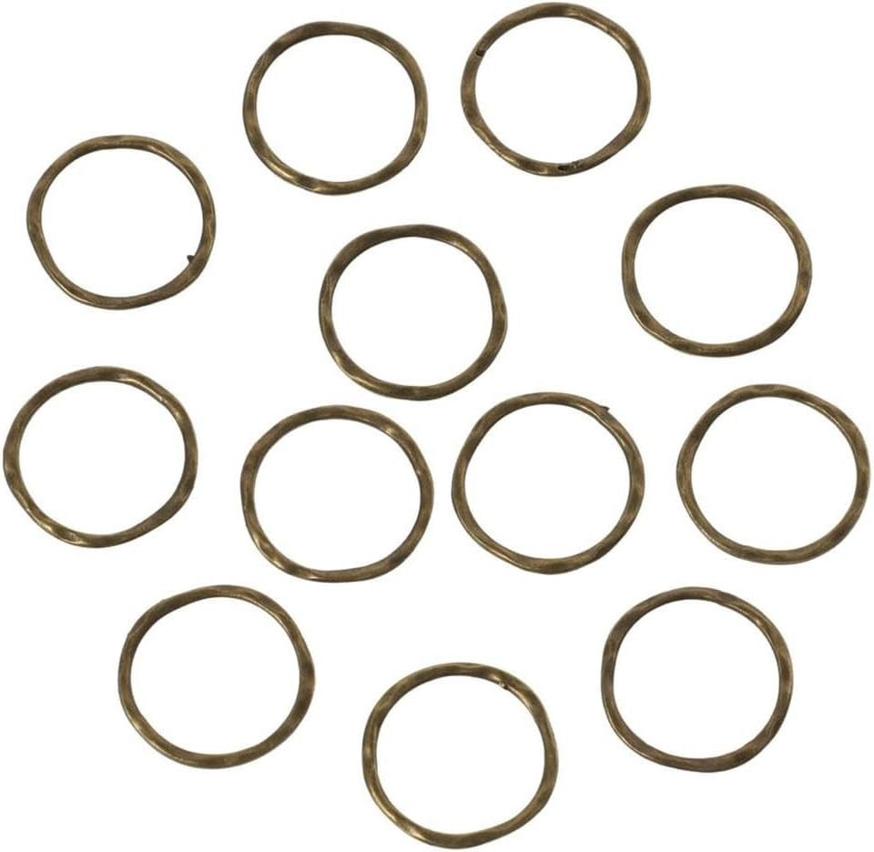 60Pcs round Linking Rings, Alloy Circle Frames Charms O Pattern Connector Charms