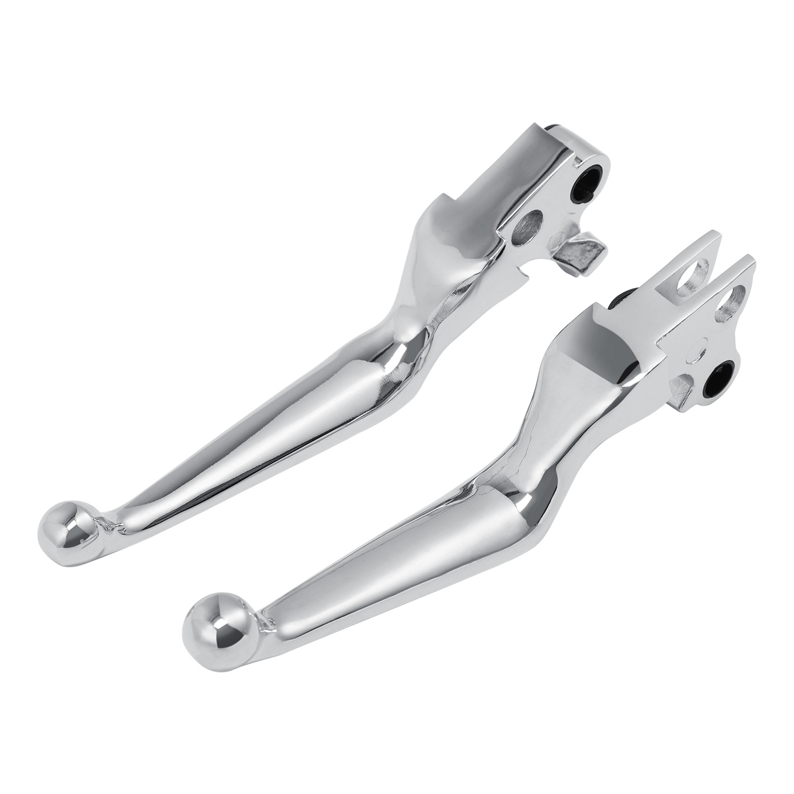 Chrome Brake Clutch Lever Set Fit For Harley Touring Road King Fat Boy Softail