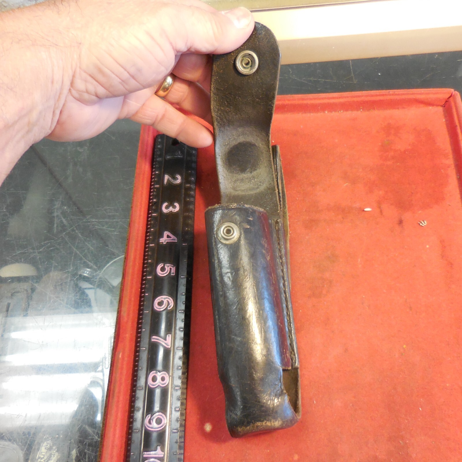 Mace pepper spray holder LEATHER UNMARKED BROKEN SNAP #OP/HP
