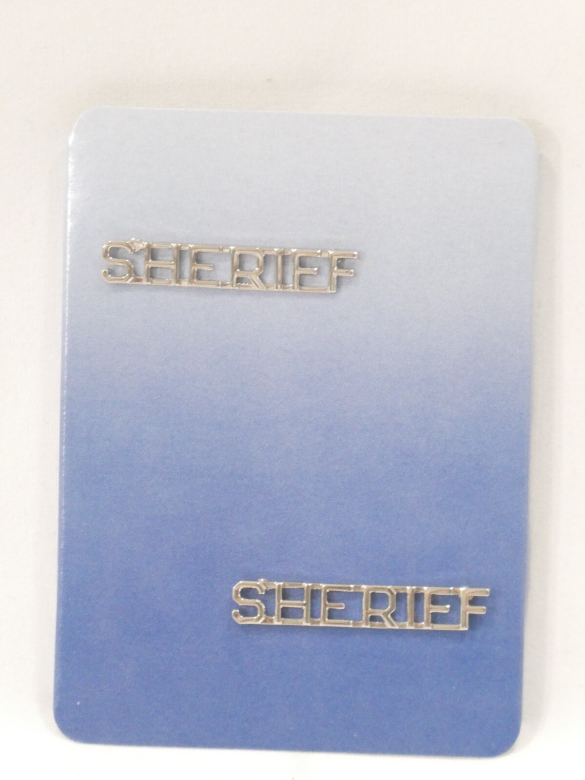HEROS PRIDE 4309 "SHERIFF" COLLAR INSIGNIA RANK NICKLE COLOR 1/4" TALL