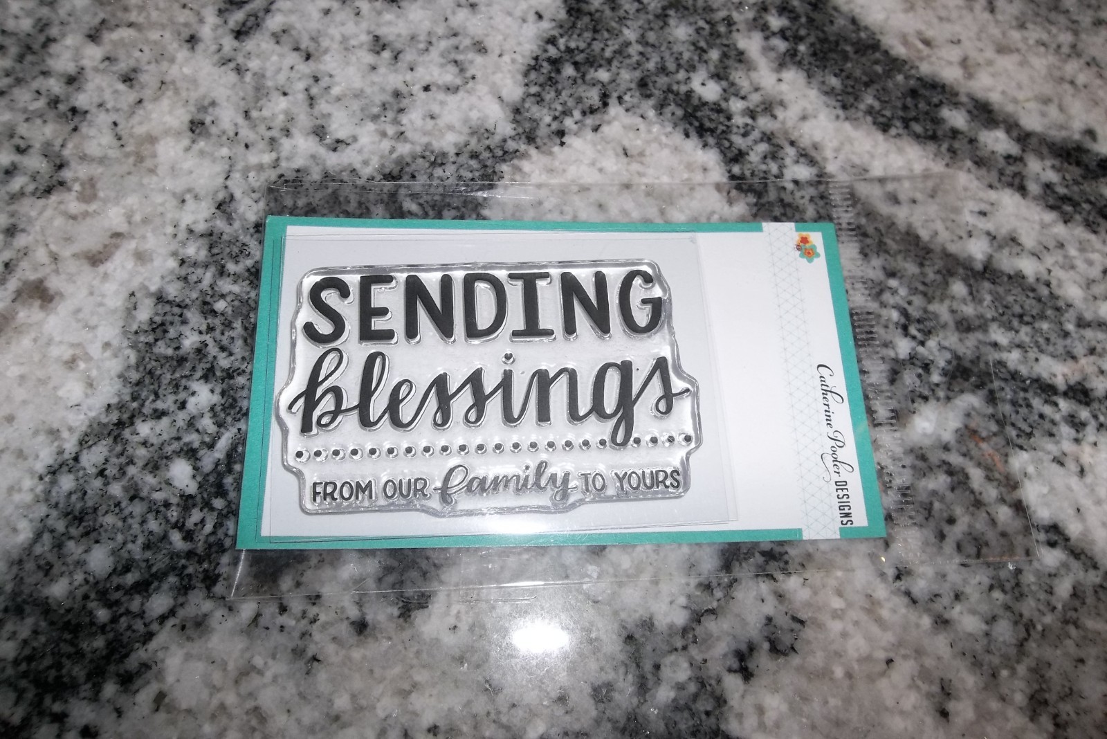 Catherine Pooler "Sending Blessings" Poly Stamp Set  New