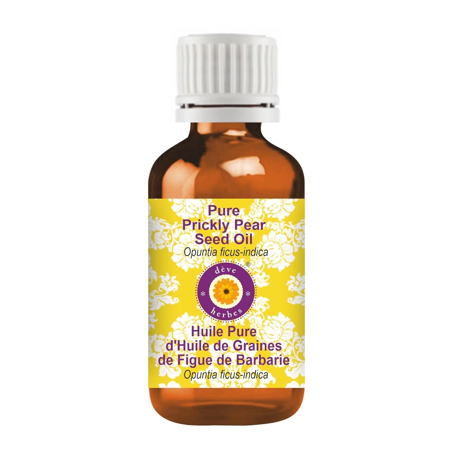 Deve Herbes Pure Prickly Pear Seed Oil (Opuntia ficus-indica) For Hair & Skin