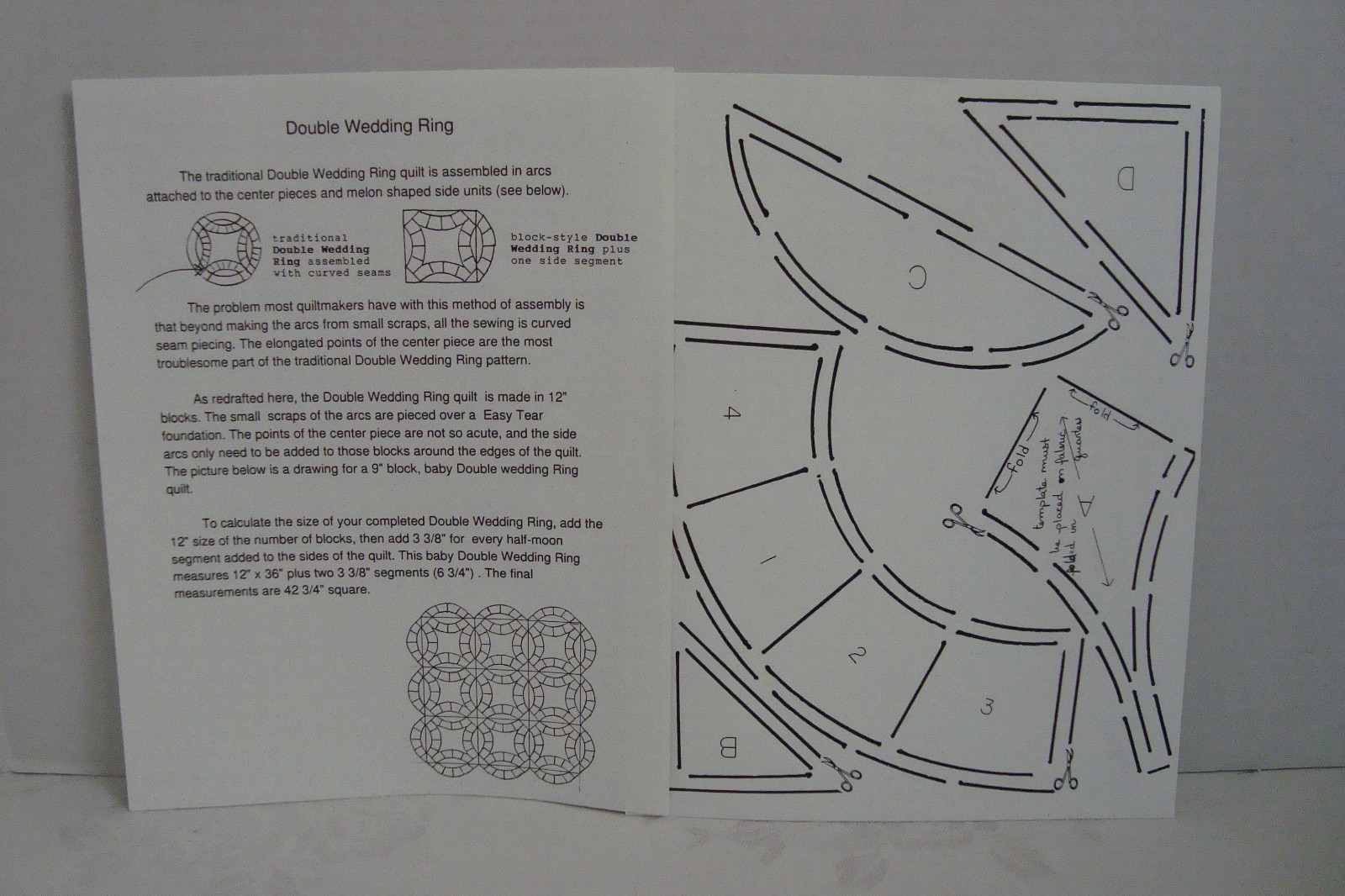 Double Wedding Ring Stencil & Instructs ~ Quick Classics by Pepper Cory ~ READ