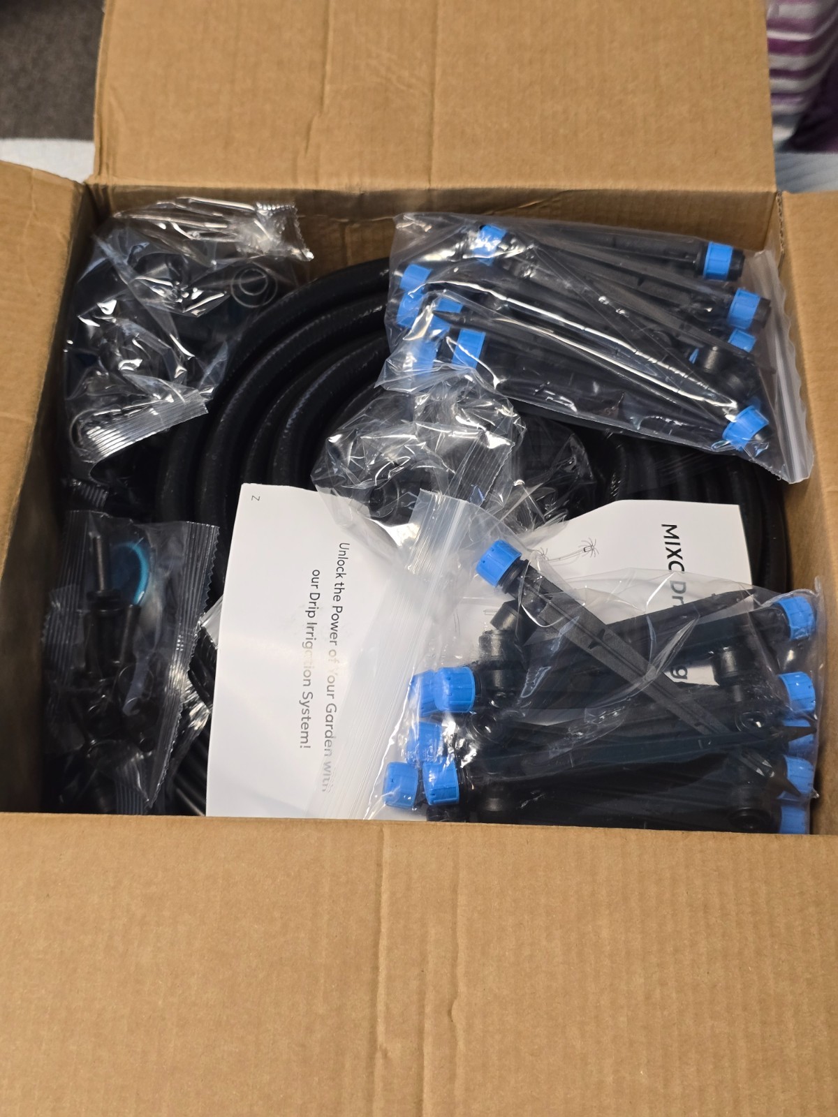 230FT Drip Irrigation Kit Automatic Garden Watering System 1/4" 1/2" Fast-Lock