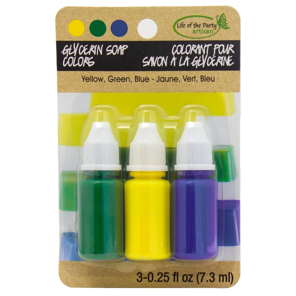 Life Of The Party Glycerin Color 0.3oz-Yellow, Green, and Blue