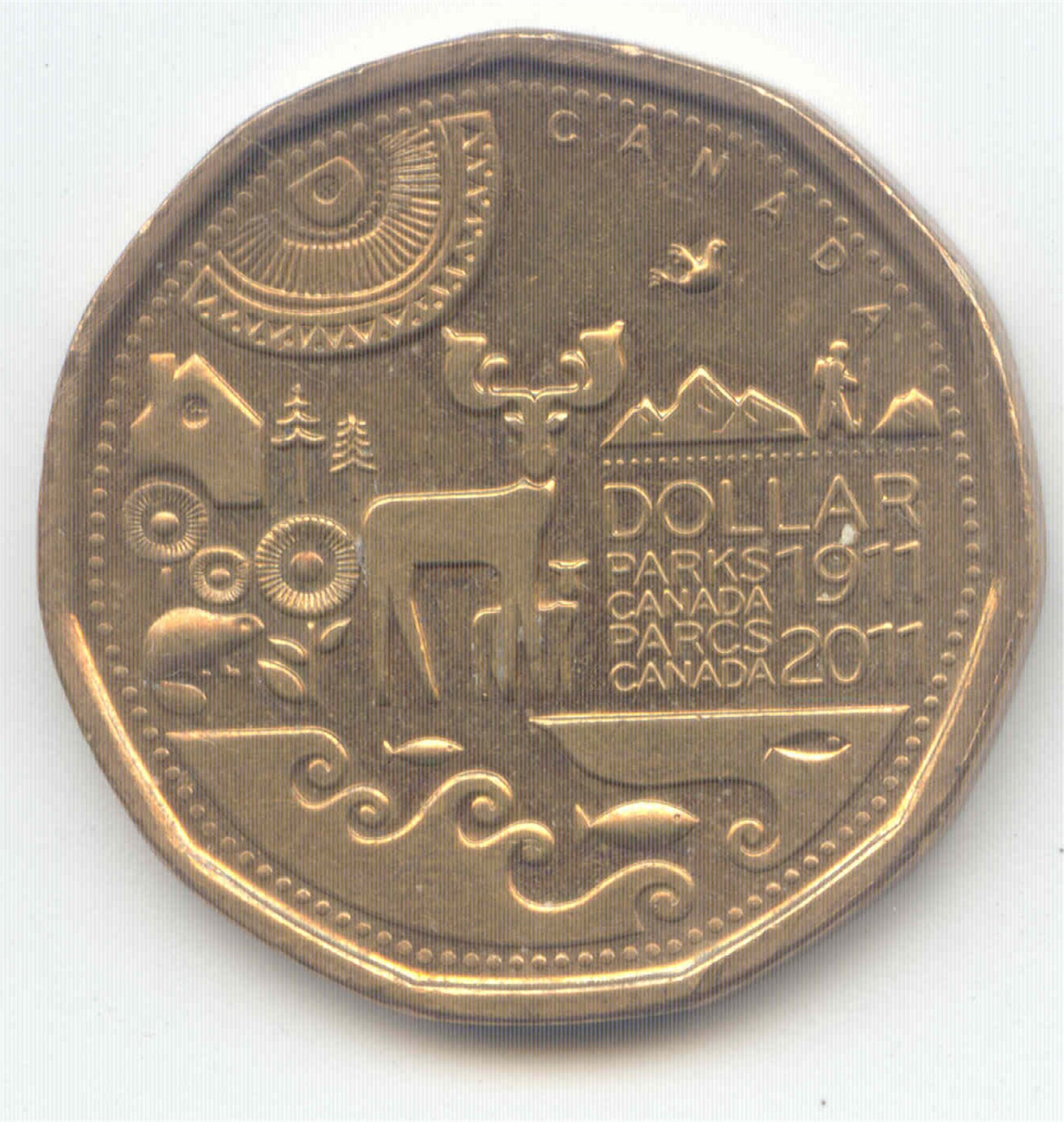 Canada 2011 Loonie Parks Commemorative Canadian One Dollar 1 $1 EXACT COIN
