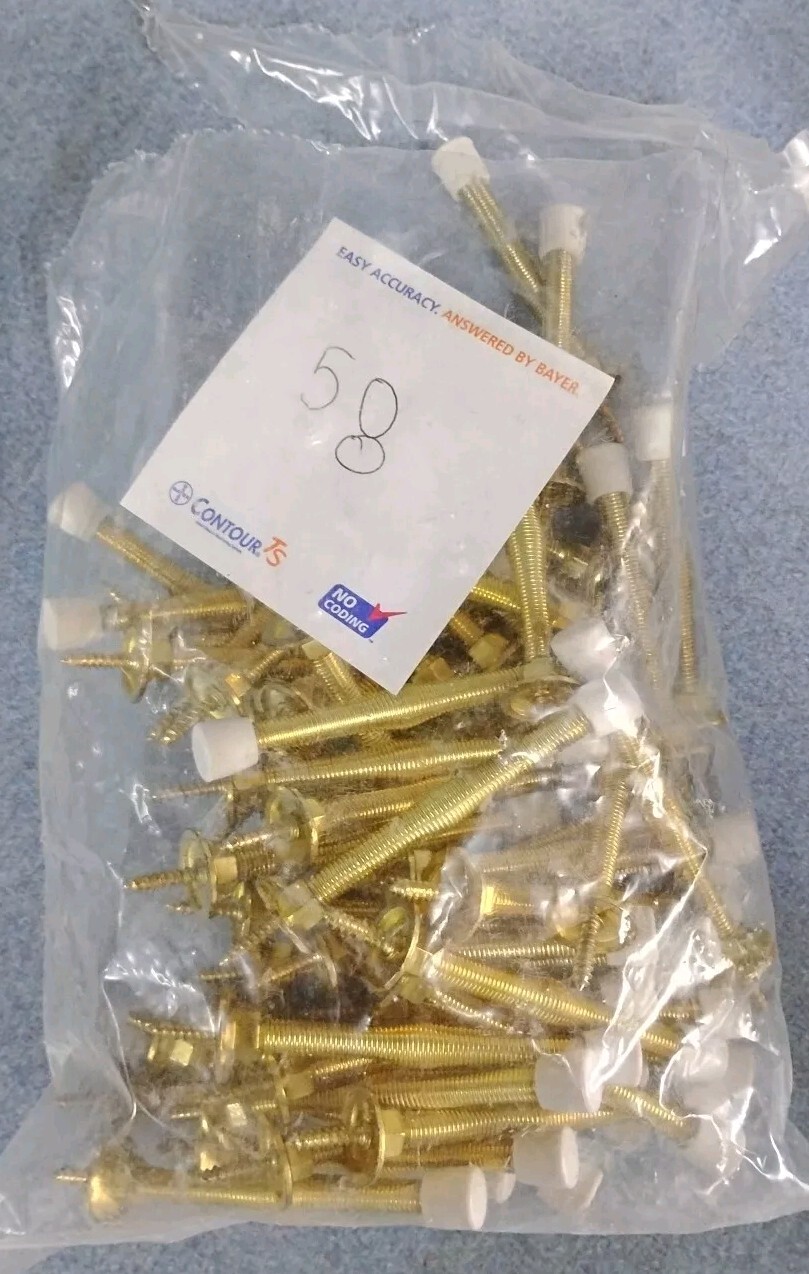 NEW 58-Pack Brass Spring Door Stops with Fixed Screw, Taymor 25-4675-B