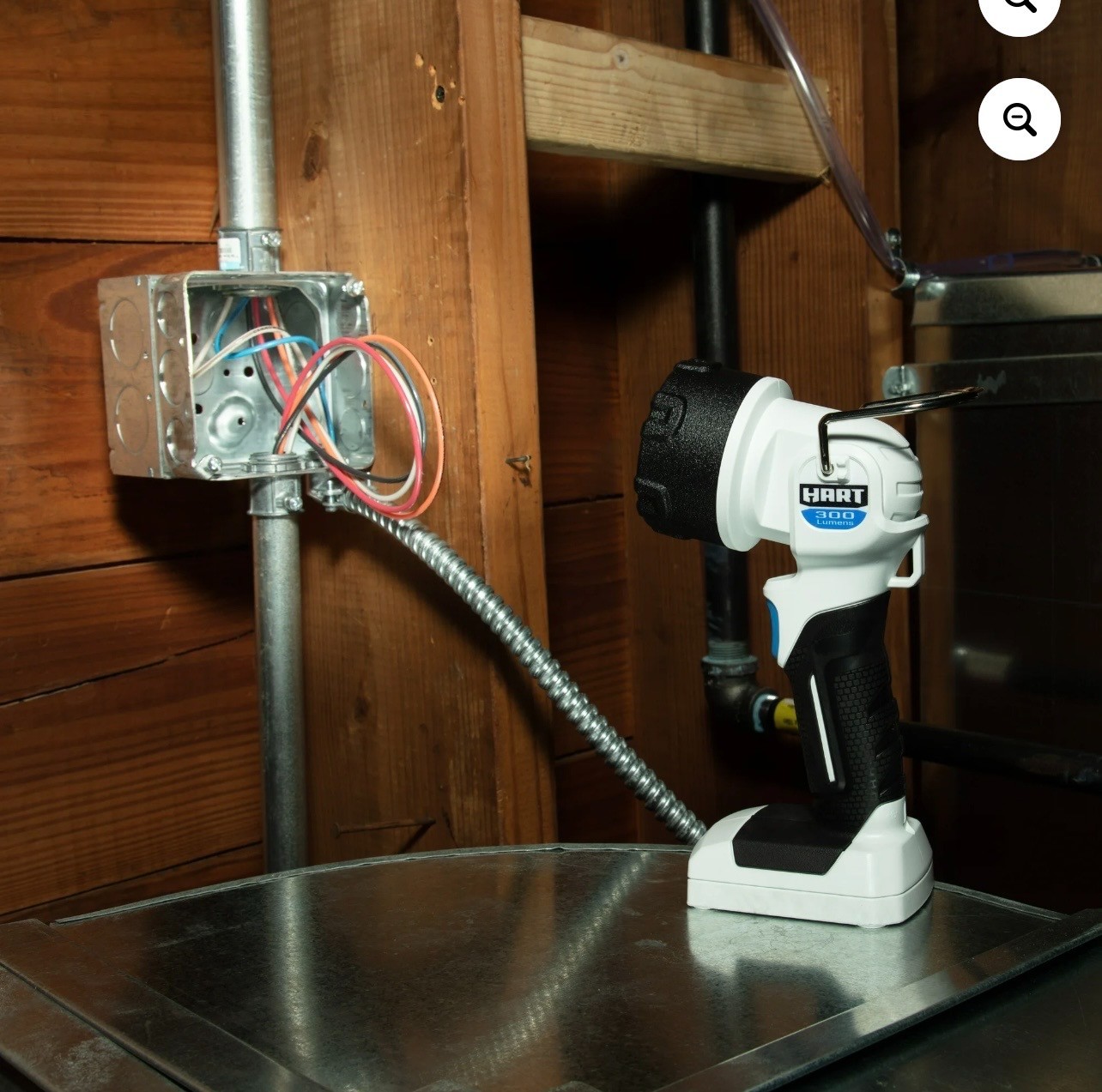 NEW HART Rechargeable Handheld Spot Work Light with Rotating Head, Magnetic Base