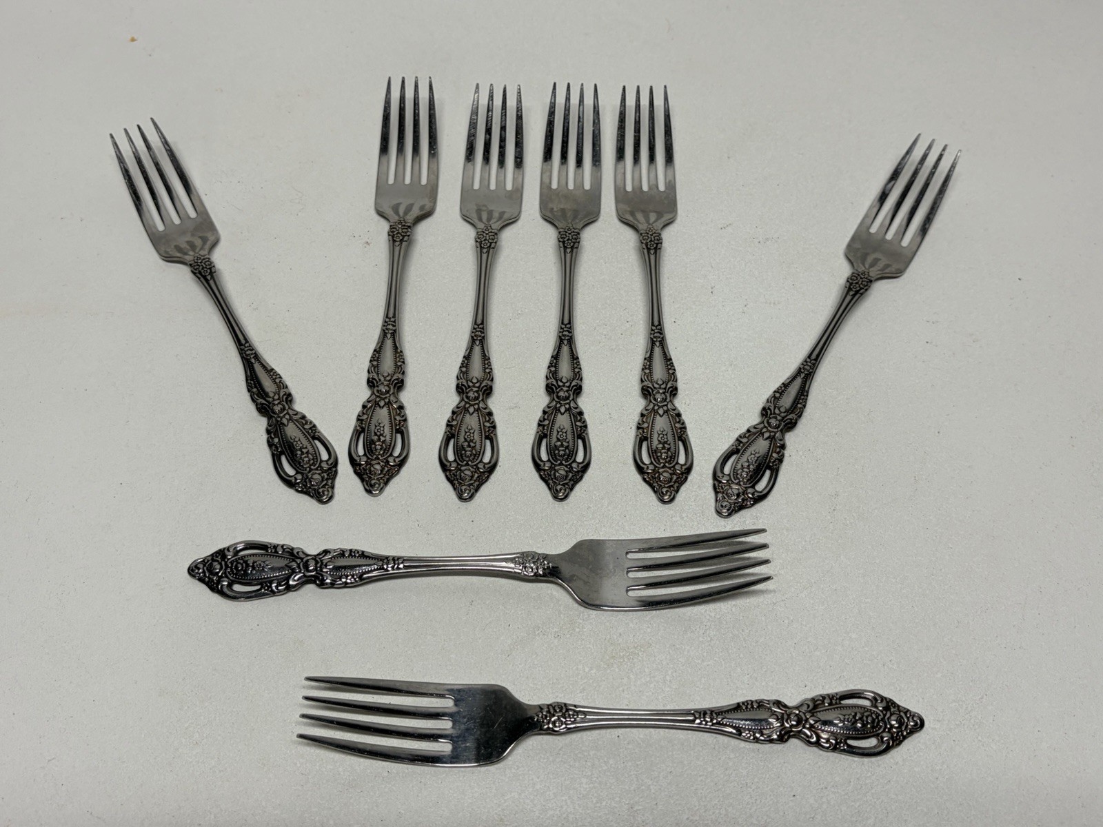 Oneida Monte Carlo Set 8 Dinner Fork Deluxe Stainless Flatware 7 1/4" 100+avail