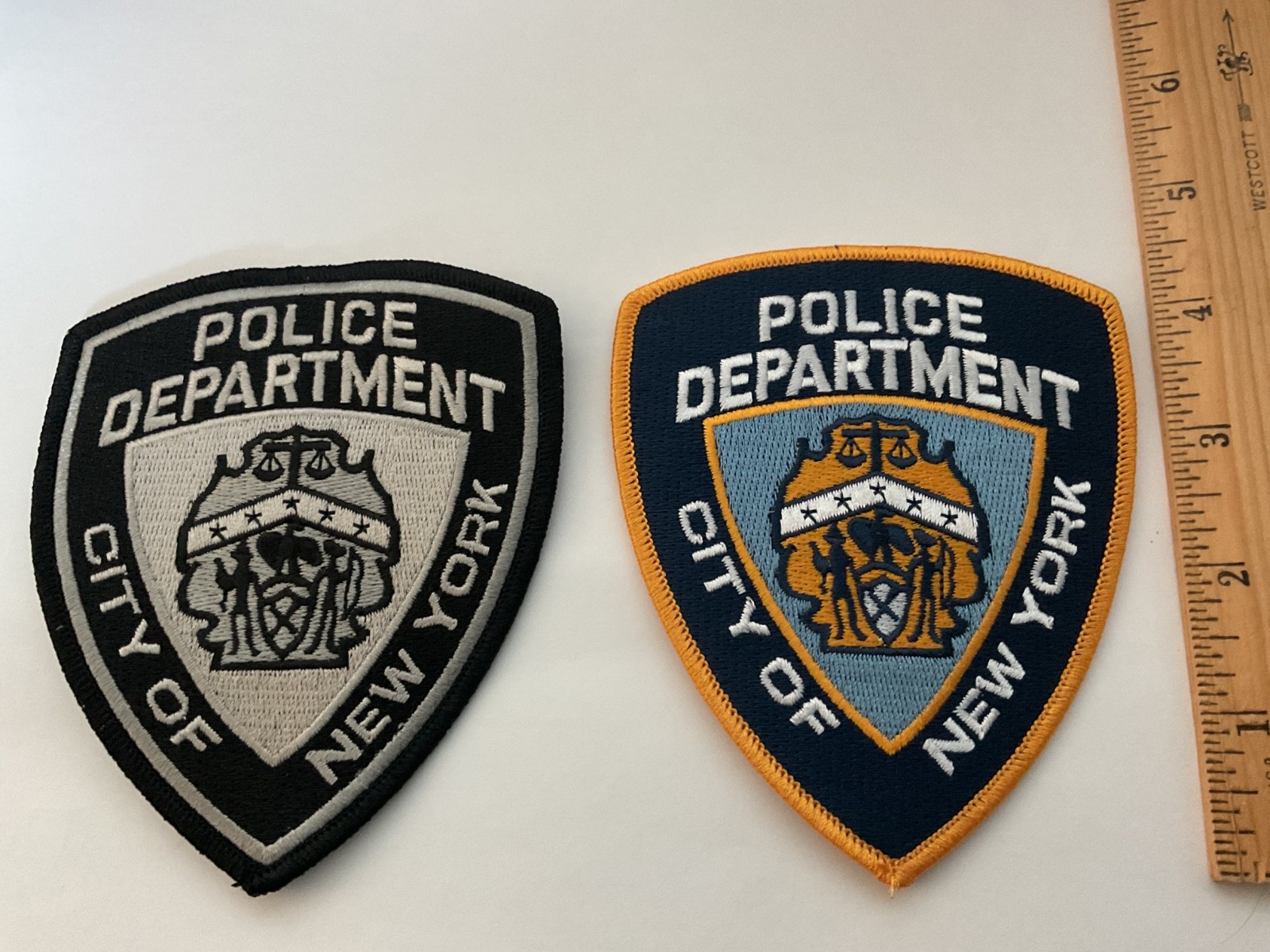 New York City Police 2 Patches Full Size with tracking ,Insured,New