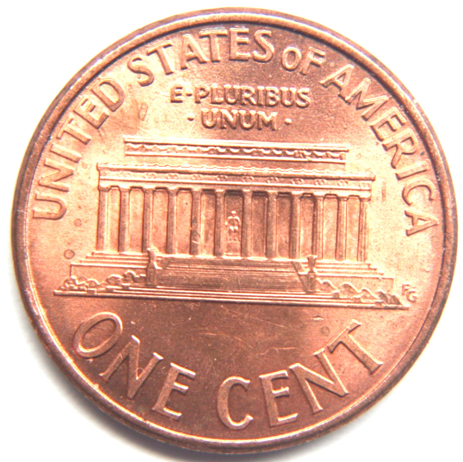 200? Lincoln Memorial Cent Struck through thru grease RED