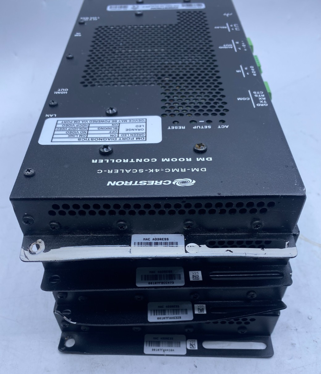 Crestron Lot of 4 Room Controller HDMI HDBT DM-RMC-4K-Scaler C 6506937 Working