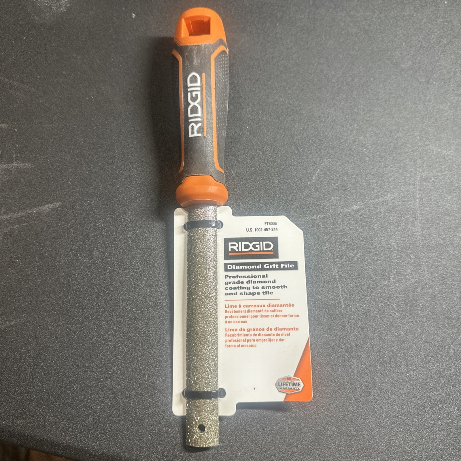 Ridgid Diamond Grit Tile File Ceramic Porcelain Marble Granite Travertine FT6006