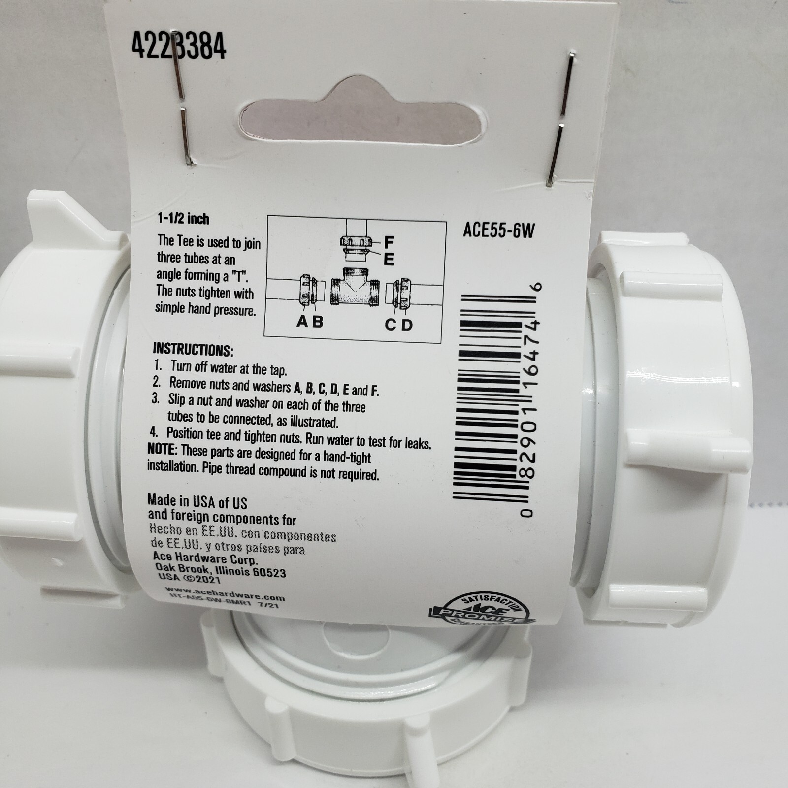 ACE Tee 1-1/2" Kitchen & Bathroom #4223384