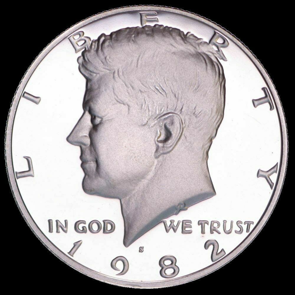 1982 S Kennedy Half Dollar Gem Deep Cameo Clad PROOF US Mint Coin