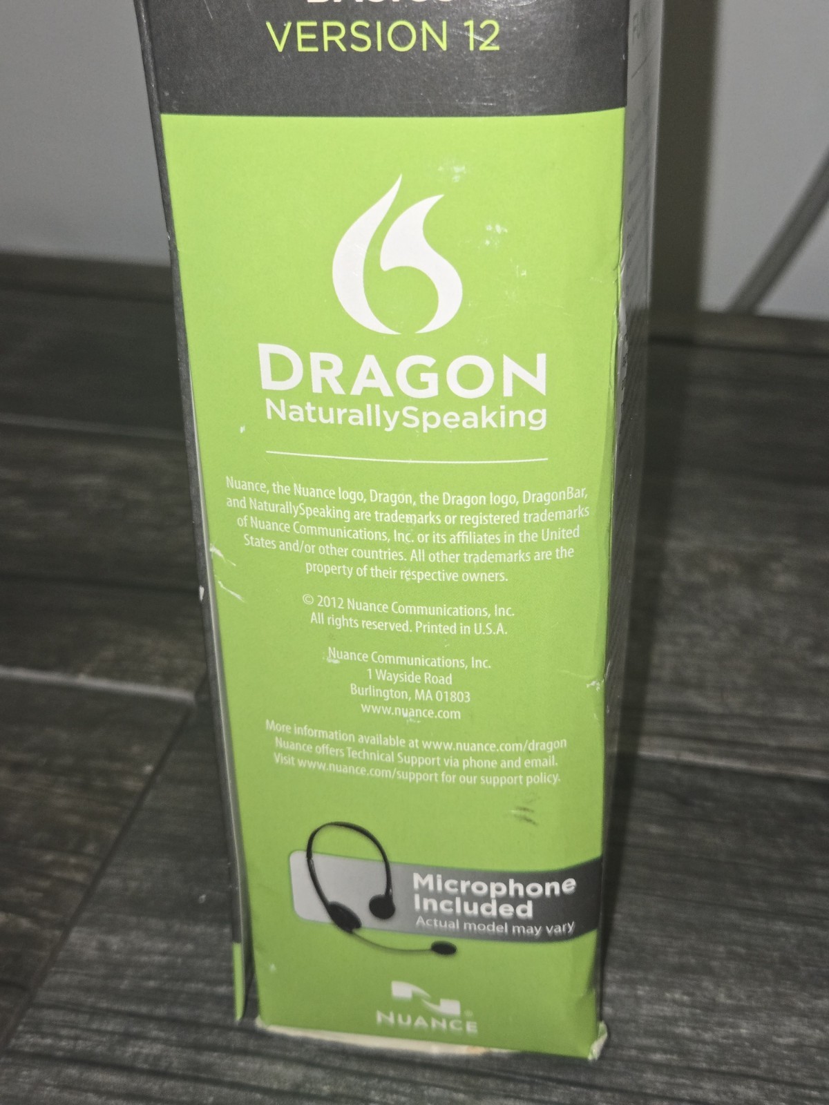 Nuance Dragon NaturallySpeaking 12 Basic Speech Recognition Software App Windows
