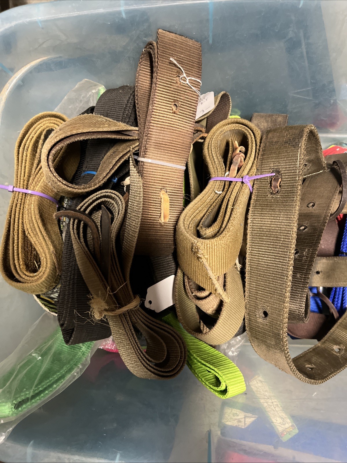 Used Brown Nylon Latigo Cinch Tie Strap