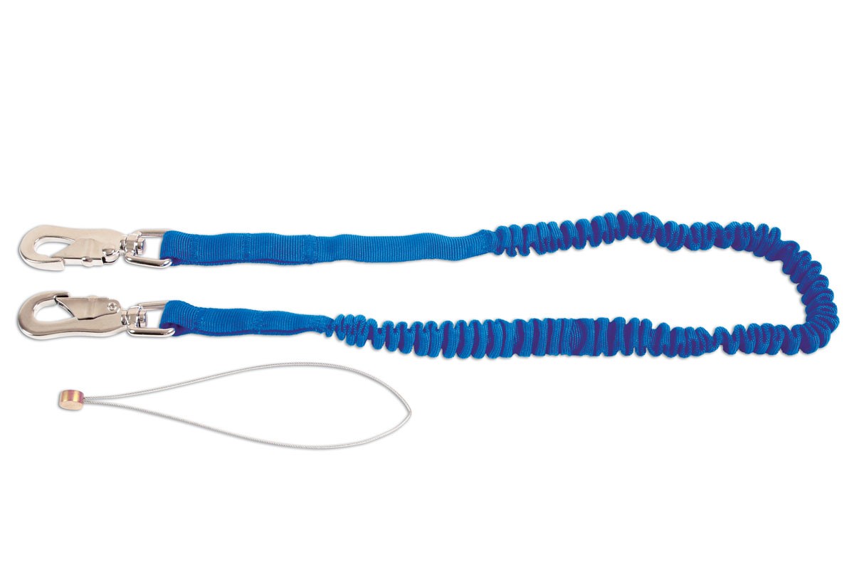 Laser Tools Safety Tool Lanyard - 2 x Zinc Alloy Hooks & 4mm Wire 6876