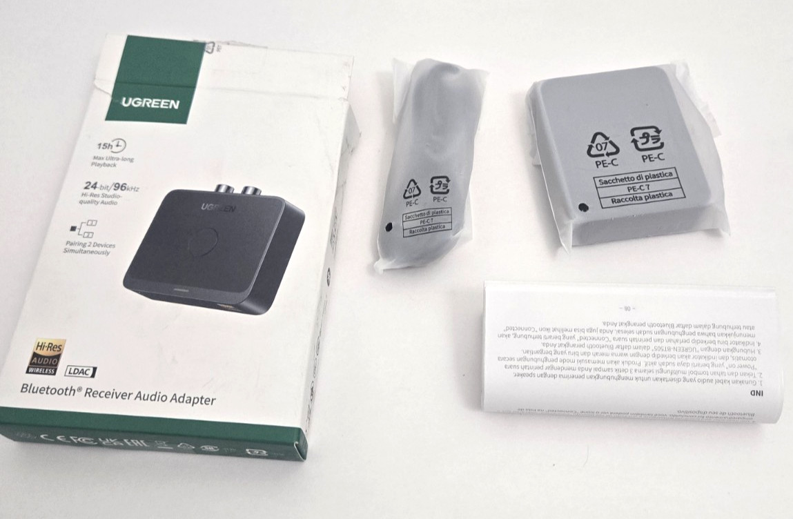 UGREEN Bluetooth Receiver LDAC Hi-Res Wireless Audio Adapter