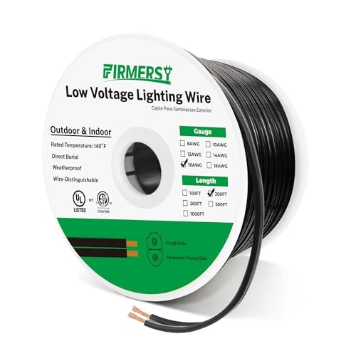 16/2 Low Voltage Landscape Wire Outdoor Lighting Cable 200 Feet