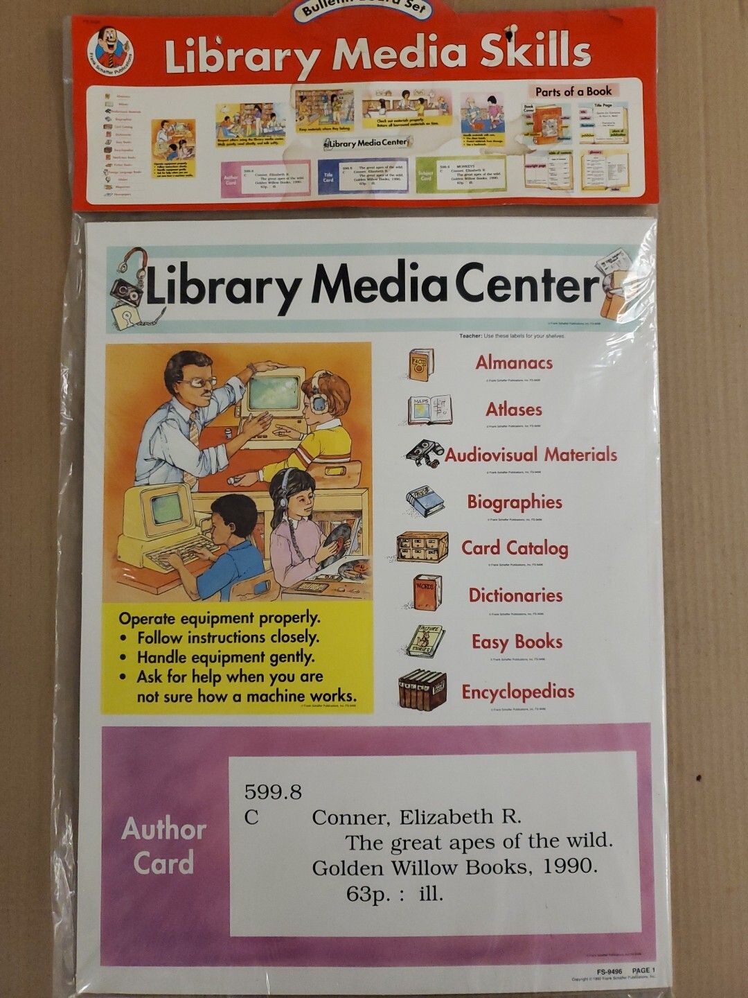 Vintage Library Media Skills Bulletin Board Set FS-9496