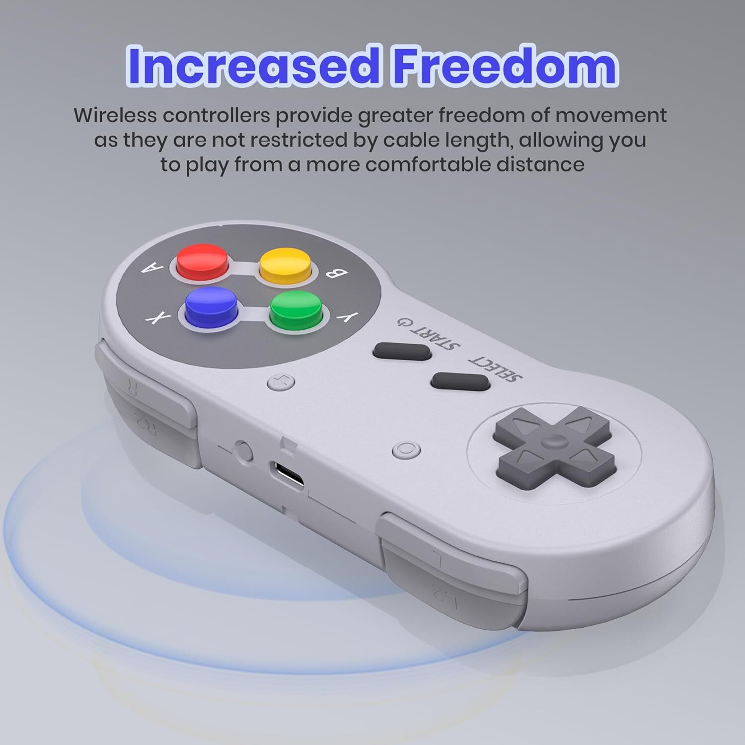 Wireless SNES Remote Game Controller For Original Super Switch Online & SFC ， PC