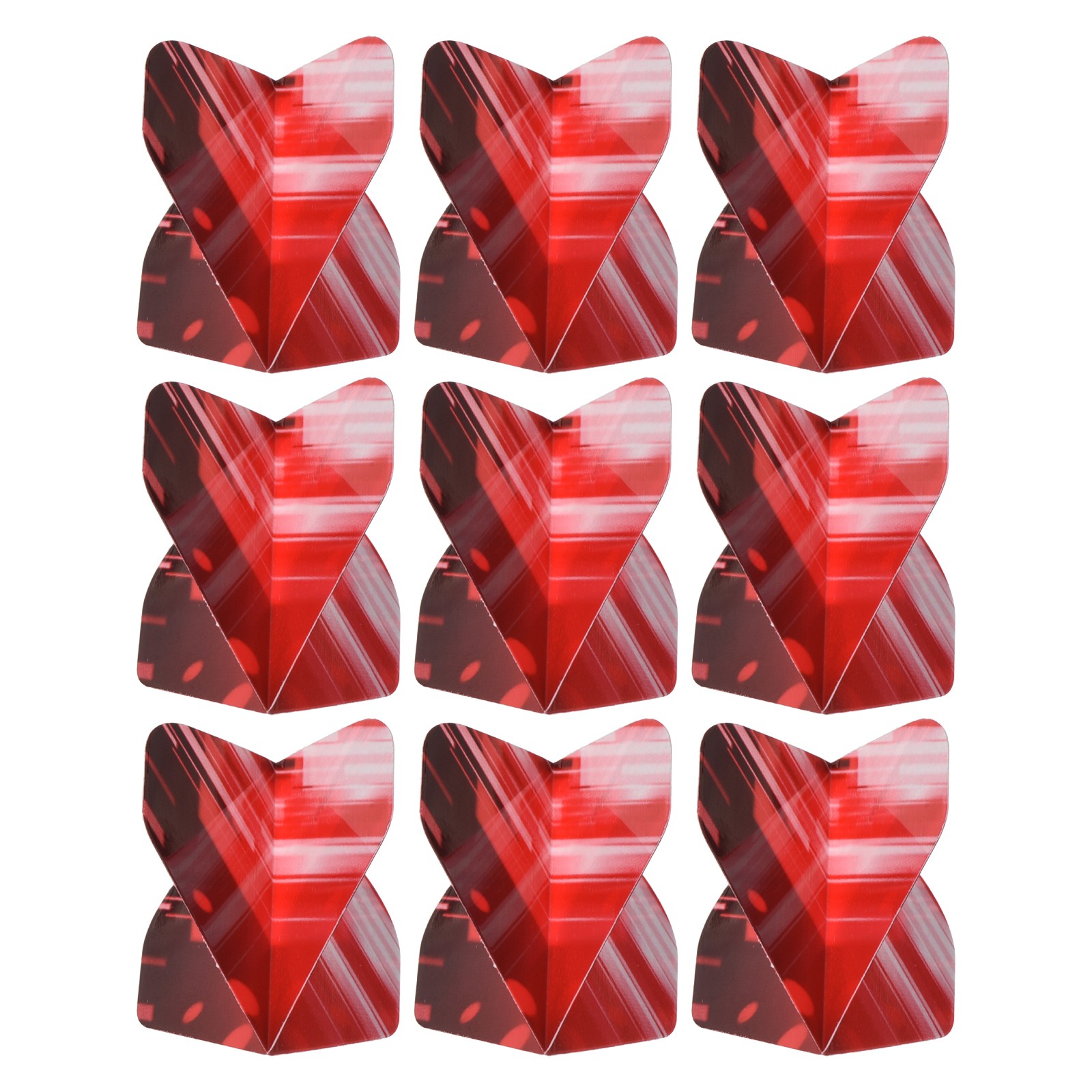 Dart Flights, 9 Pack PET Darts Accessories Thick Stripe Style, Black, Red