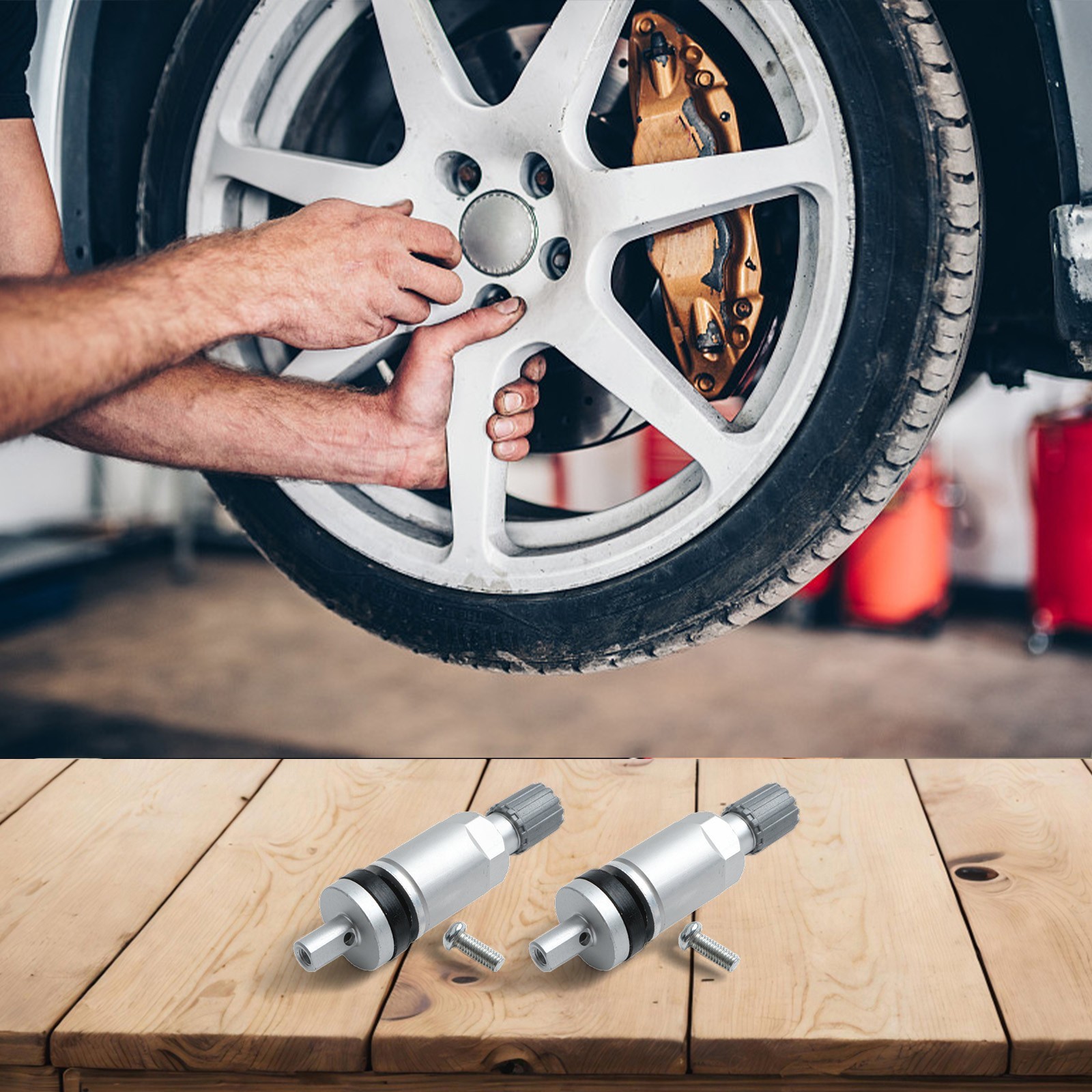 2pcs Tire Valves Tubeless Valve For Tyre Pressure Monitoring Sensor Valve Stem