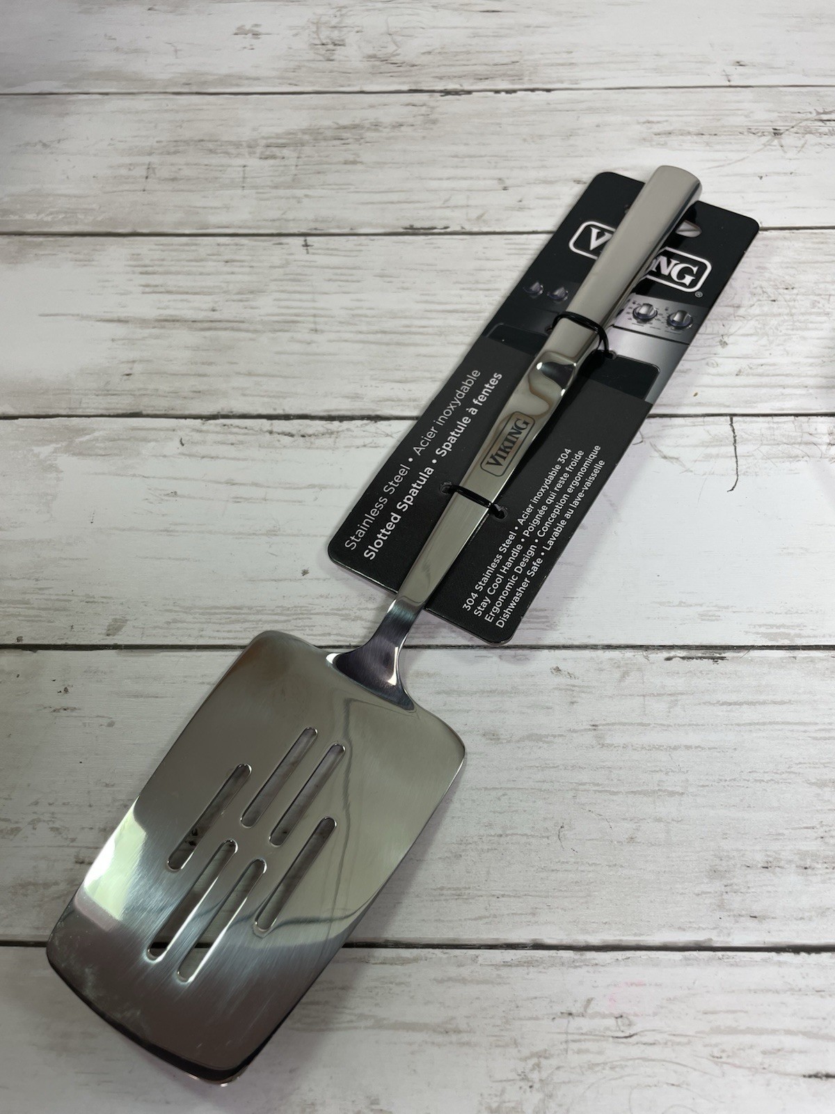 Viking Stainless Steel Slotted Spatula ~ 14" Long ~ Kitchen Tool Utensil ~ NEW