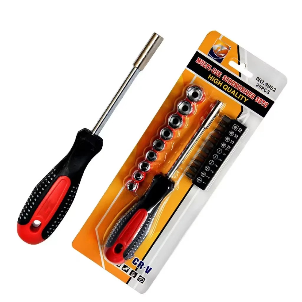 10PCS Magnetic Ratchet Screwdriver Set Phillips Torx Bits 3 Torque Settings