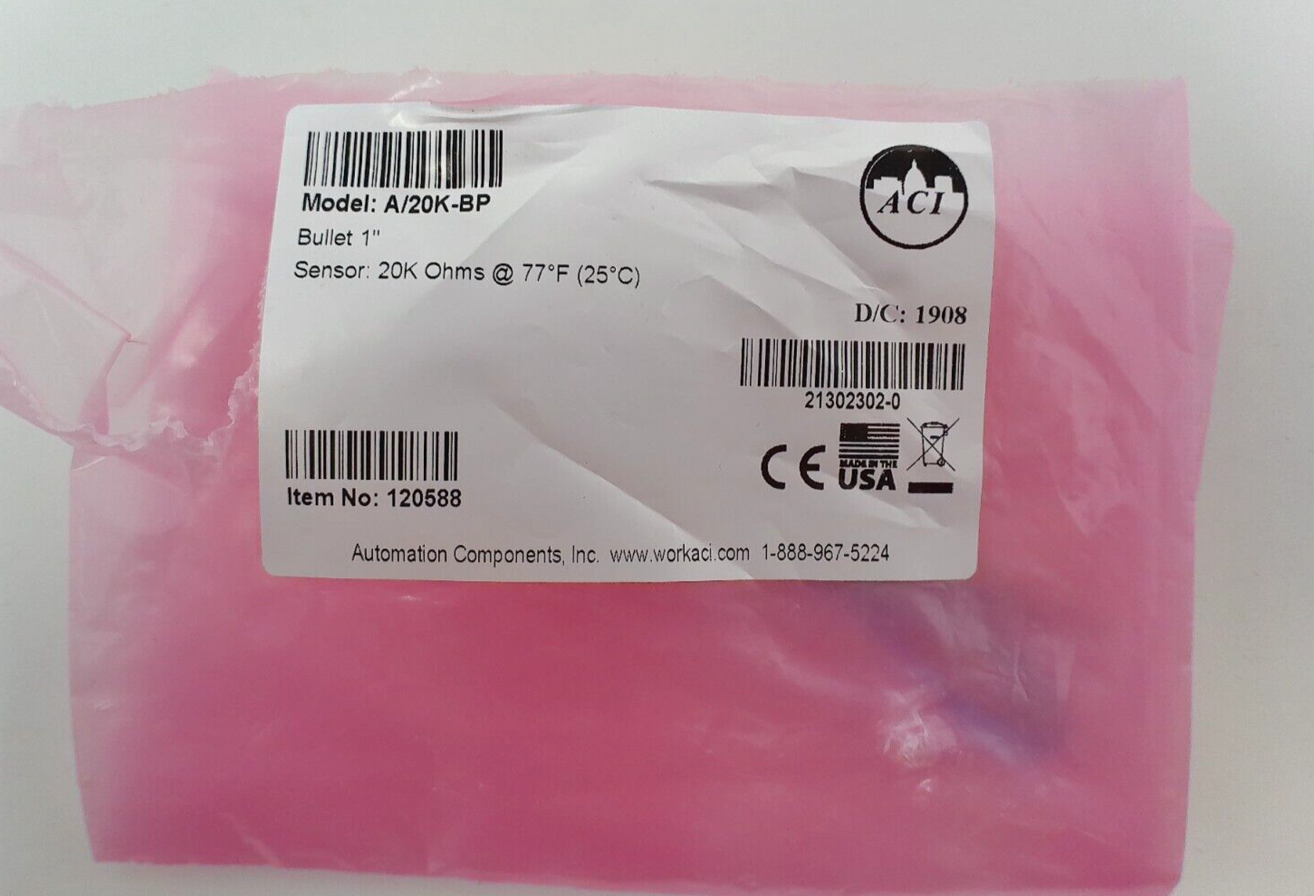 ACI A/20K-BP Sensor 20K Ohms