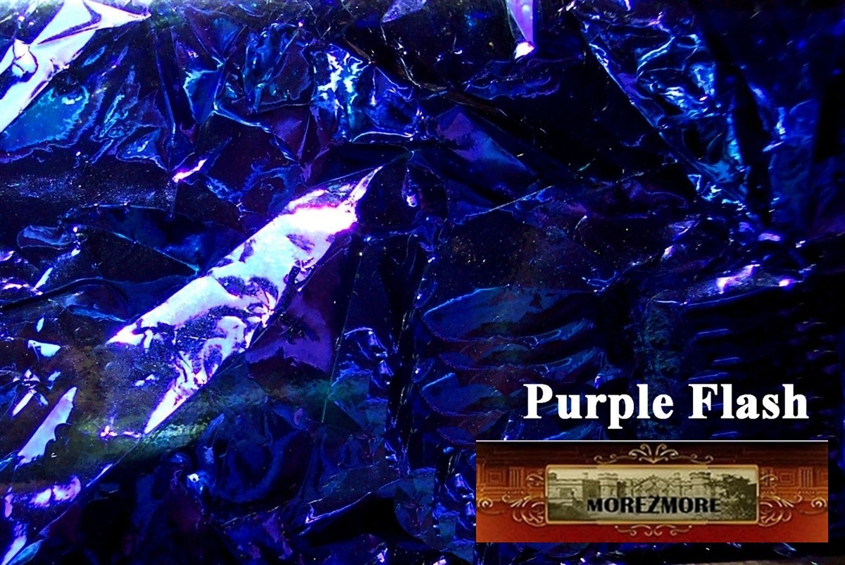 M00144 MOREZMORE Angelina Fantasy Film PURPLE FLASH BLUE Heat Bondable 50'