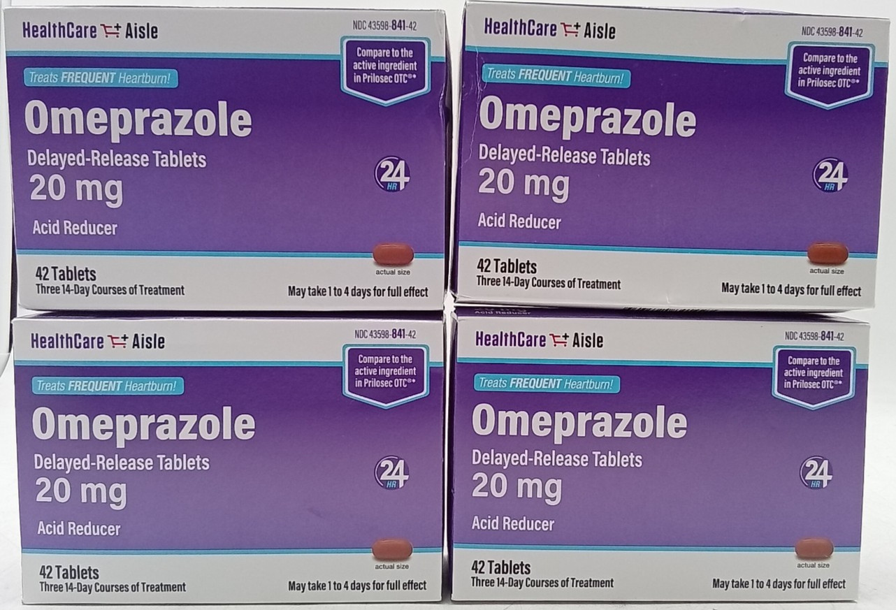 Omeprazole 20 mg 42 Delayed Release Capsules Each Exp 9/26 Lot of 4
