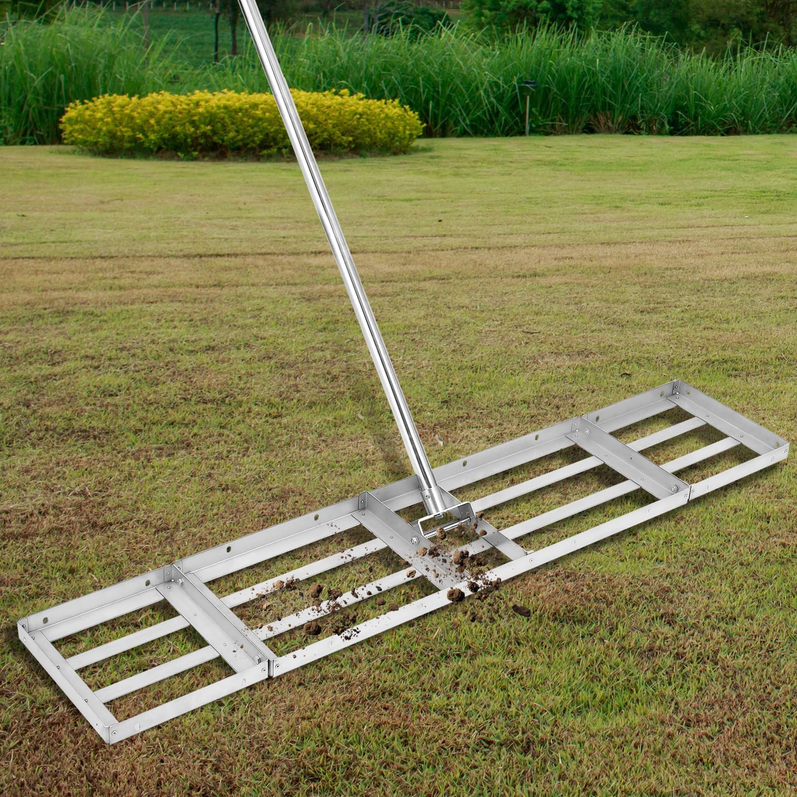 Landscape Rake 30/36/48in Heavy Duty Lawn Leveling Rake Backyard Farm Leveler