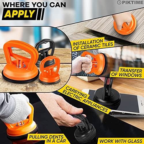 3 Pcs Dent Puller Suction Cup for Car Dents - Car Dent Puller Kit Small Dent