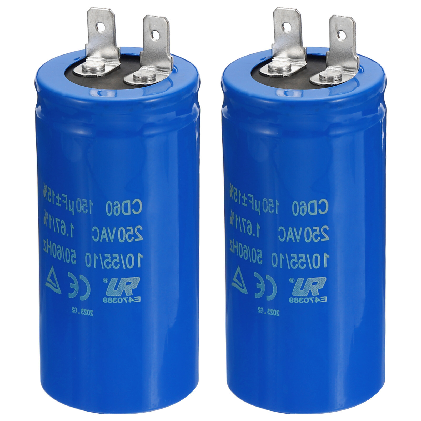2 Pack CD60 Run Capacitor 150uF/MFD 250VAC 15% Tolerance 50/60Hz Motor Starting