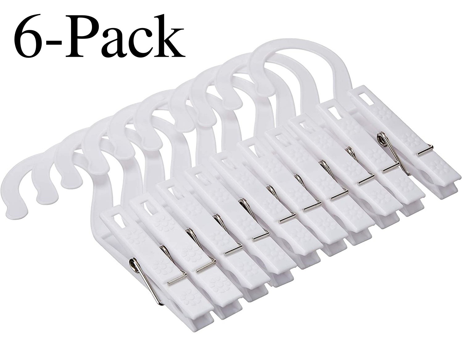 Fox Run Set of 10 Plastic Laundry Hooks (6-Pack)