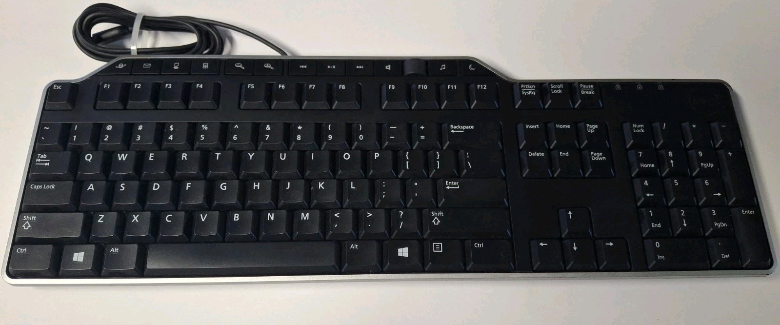 Genuine Dell 104 Keys Standard Black USB-Wired Multimedia Keyboard Model KB522