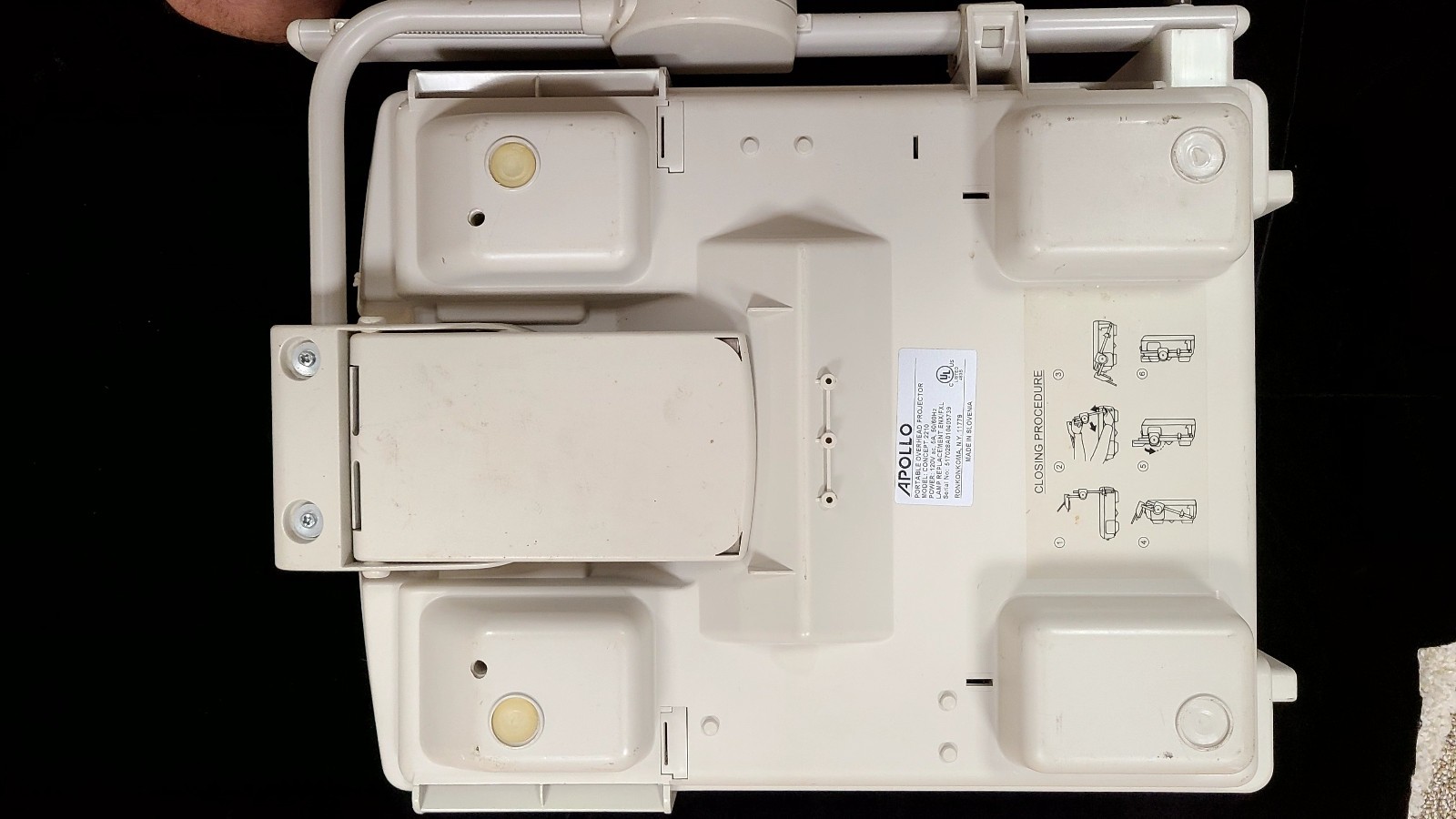 Apollo Concept Projector 2210 Overhead Portable Folding Viewfoil Prj Tested